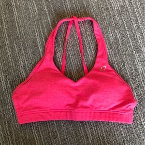 Lorna Jane XS hot pink halter sports bra